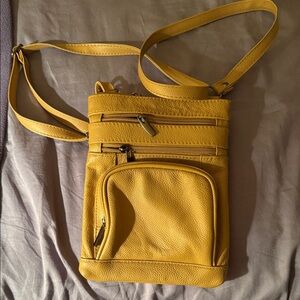 Cream Leather Crossbody Bag